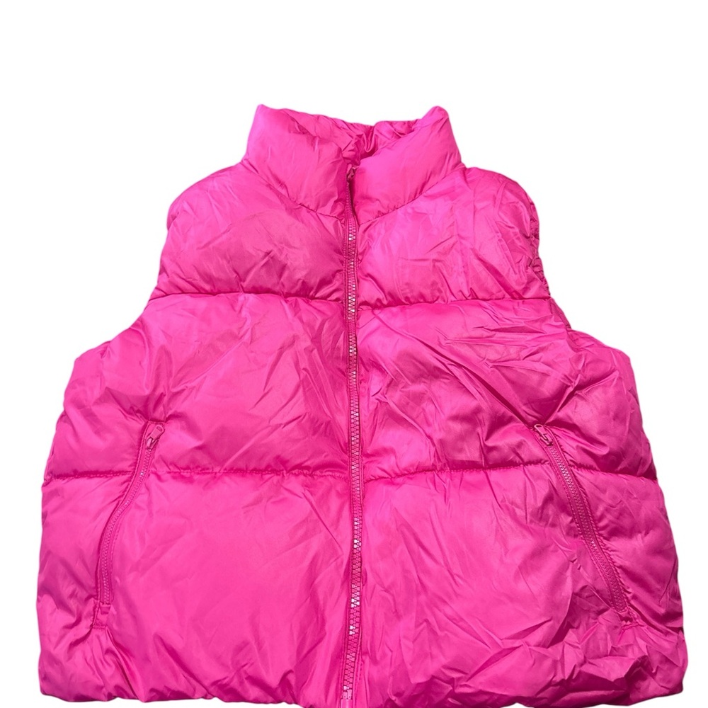 Women’s hot pink puffer vest